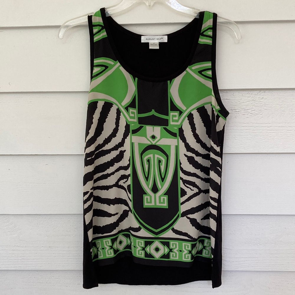 Tribal print sleeveless tunic